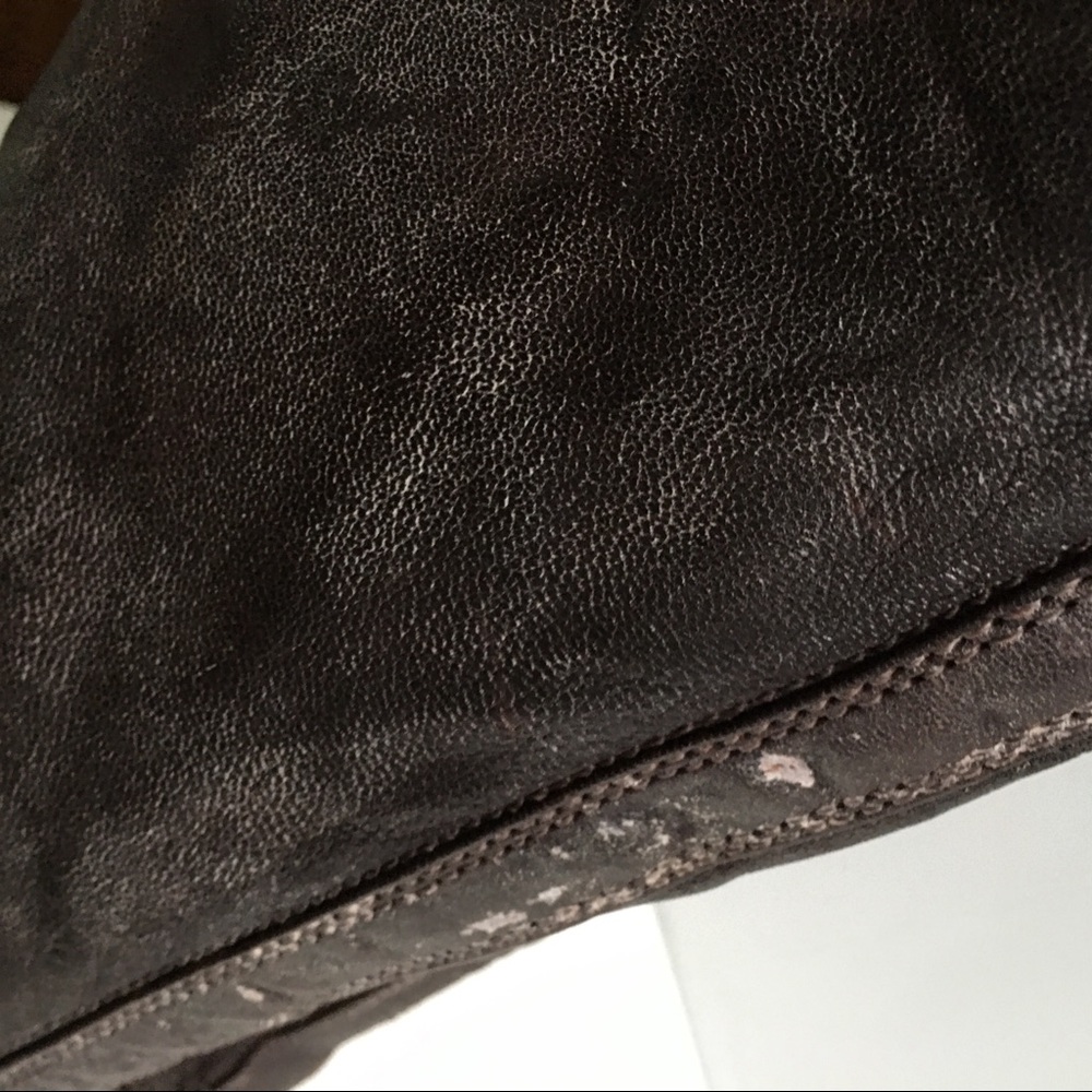Frye Anna Inside Zip Chocolate Knee High Boots - Picture 6 of 7